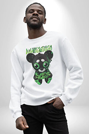 Harvey Duckman Bilim Kurgu, Fantezi Korku Erkek Kadın Unisex Dijital Baskılı Beyaz Sweatshirt