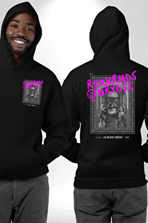 Vaftiz Bebek Papa Sanat Lenard Gaultier Sanat Erkek Kadın Siyah Ön Sırt Baskılı Kapüşonlu Sweatshirt Hoodie