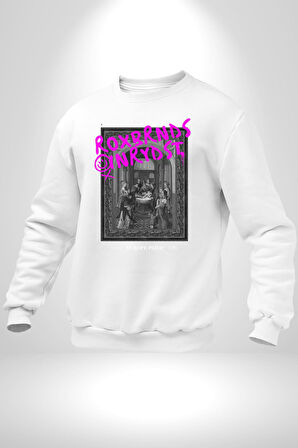 Vaftiz Bebek Papa Sanat Lenard Gaultier Sanat Erkek Kadın Unisex Dijital Baskılı Beyaz Sweatshirt