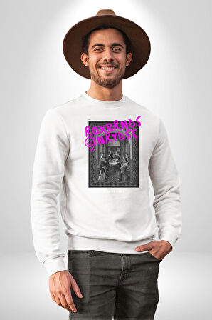 Vaftiz Bebek Papa Sanat Lenard Gaultier Sanat Erkek Kadın Unisex Dijital Baskılı Beyaz Sweatshirt