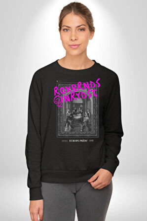 Vaftiz Bebek Papa Sanat Lenard Gaultier Sanat Erkek Kadın Unisex Dijital Baskılı Siyah Sweatshirt