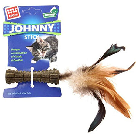 Gigwi Johnny Stick Doğal Tek Taraflı Tüylü Kedi Oyuncağı