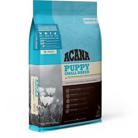 Acana Puppy Small Tahılsız Tavuklu ve Balıklı Küçük Irk Yavru Köpek Maması 6 Kg
