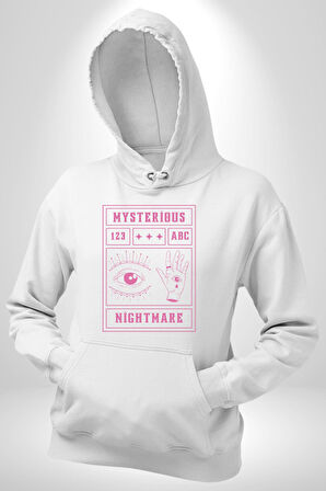 Mason Gözü Shirli Göz Kişilik Sokak Tasarımı Erkek Kadın Beyaz Dijital Baskılı Kapüşonlu Sweatshirt Hoodie