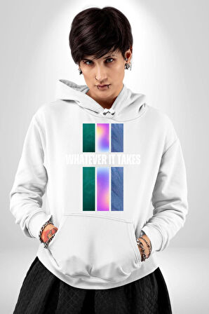 Ne Gerekiyorsa Onu Yap Renk Kartelası Erkek Kadın Beyaz Dijital Baskılı Kapüşonlu Sweatshirt Hoodie