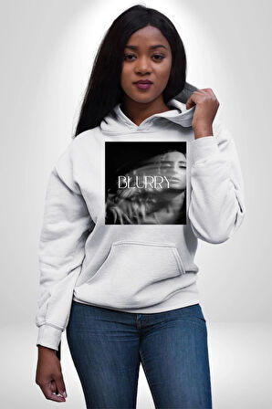 Blurry Kapak Kadınlar Costa Albüm Erkek Kadın Beyaz Dijital Baskılı Kapüşonlu Sweatshirt Hoodie