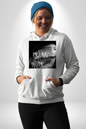 Blurry Kapak Kadınlar Costa Albüm Erkek Kadın Beyaz Dijital Baskılı Kapüşonlu Sweatshirt Hoodie