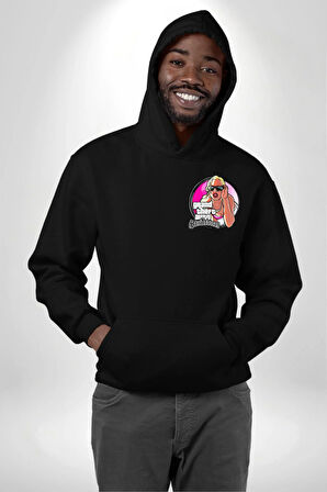 GTA San Andreas Retro Oyun Tasarım Erkek Kadın Siyah Ön Sırt Baskılı Kapüşonlu Sweatshirt Hoodie