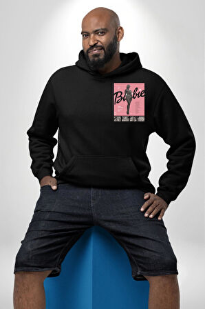 Barbie Film Poster Retro Tasarım Erkek Kadın Siyah Ön Sırt Baskılı Kapüşonlu Sweatshirt Hoodie