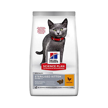 Hills Sterilised Kitten Tavuklu Kısırlaştırılmış Yavru Kedi Maması 1.5 Kg