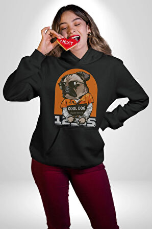 Cool Köpek Hapishane Güneş Gözlük Erkek Kadın Siyah Dijital Baskılı Kapüşonlu Sweatshirt Hoodie