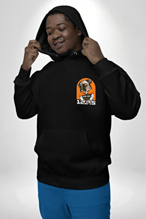 Cool Köpek Hapishane Güneş Gözlük Erkek Kadın Siyah Ön Sırt Baskılı Kapüşonlu Sweatshirt Hoodie