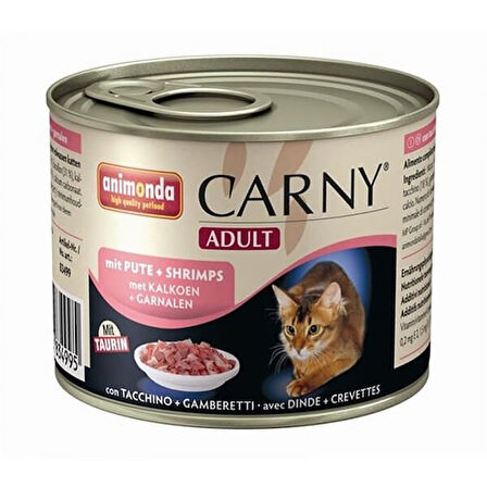 Animonda Carny Hindi ve Karidesli Konserve Kedi Maması 200 Gr