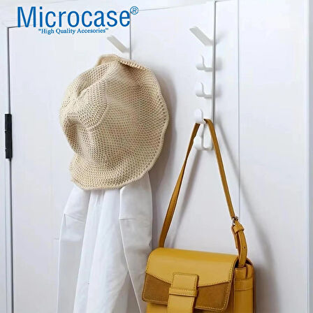 Microcase Taşınabilir Kapı Arkası Dikey 5 Kancalı Takı Eşya Çanta Şapka Kıyafet Askısı - KAHVERENGİ AL4833 3 Adet