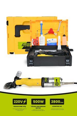 R-2020B 500 Watt Adaptörlü Koyun Kırpma Makinesi Yedek Bıçaklı