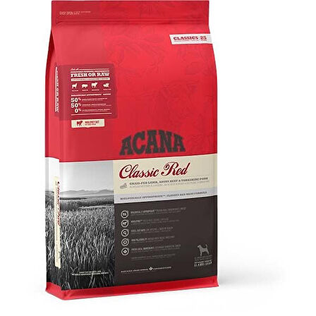 Acana Classics Red Düşük Tahıllı Etli ve Sebzeli Yetişkin Köpek Maması 11.4 Kg