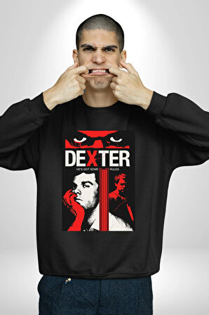 Dester Birkaç Öldürücü Kuralları Var Dizi Erkek Kadın Unisex Dijital Baskılı Siyah Sweatshirt