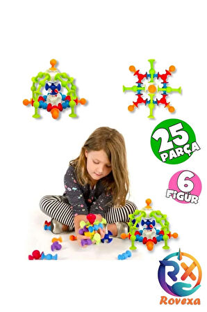 Vakum Molekül 25 Parça Yapı Taşları Fidget Duyusal Eğitici Oyuncak