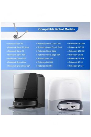 Roborock QRevo Curv 2 Pro Uyumlu 2 Adet Yan Fırça