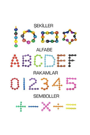 Masterflakes Eğitici Kilitli Diskler Stem Eğitimi Uyumlu 5 Renk 300 Parça Yapı Oyuncak Seti Flakes