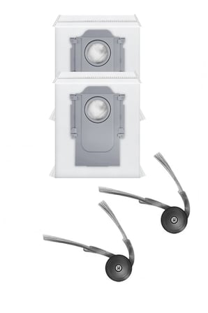 Roborock Q7 M5 & Q7 M5+ Uyumlu 2 Adet Yan Fırça 2 Adet Toz Torbası