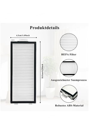 Roborock Saros Z70 Uyumlu Hepa Filtre 2 Adet