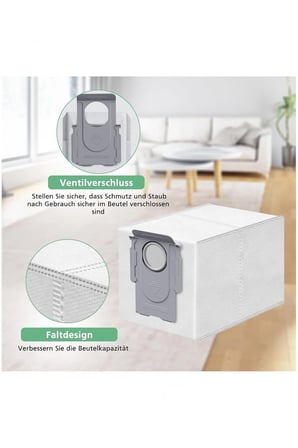 Roborock S10 MaxV Ultra Uyumlu Toz Torbası 2 Adet