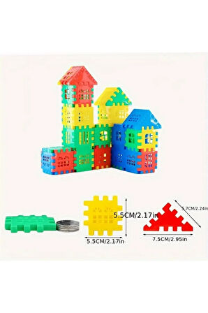 Puzzle City 3d Yapı Ve Tasarım Blokları 64 Parça Yapı Oyuncak Puzzle Blok Set Eğlenceli Oyuncak