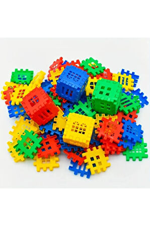 Puzzle City 3d Yapı Ve Tasarım Blokları 64 Parça Yapı Oyuncak Puzzle Blok Set Eğlenceli Oyuncak