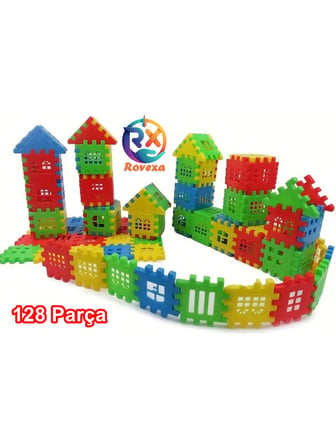 Puzzle City 3d Yapı Ve Tasarım Blokları 128 Parça Yapı Oyuncak Puzzle Blok Set Eğlenceli Oyuncak