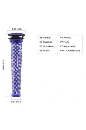 Dyson V7 V8 Cordless Uyumlu Ön Filtre 3 Adet