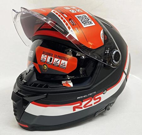 Mt Thunder 4 SV R25 B5 Şeffaf Vizör Kask Kırmızı Mat Siyah M