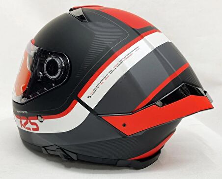 Mt Thunder 4 SV R25 B5 Şeffaf Vizör Kask Kırmızı Mat Siyah M