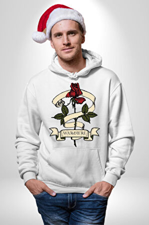 Gözlüklü Kedi Çift Tasarım Erkek Kadın Beyaz Dijital Baskılı Kapüşonlu Sweatshirt Hoodie