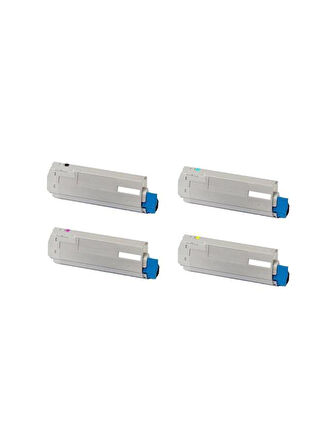 Tecprint Okı Mc760 Mc770 Mc780 Uyumlu 4 Renk Set Takım  Muadil Toner(Siyah Kırmızı Sarı Mavi)