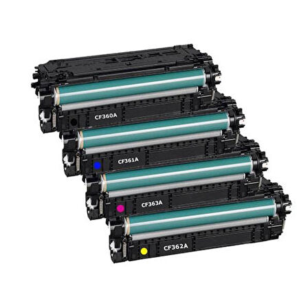 Tecprint HP 508a CF360A CRG040 4 Renk Set Uyumlu Muadil Toner