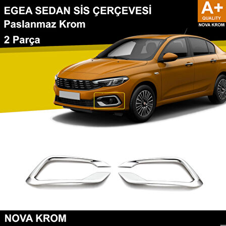 Fiat Egea SD Krom Sis Çerçevesi 2 Prç. 2020 Üzeri