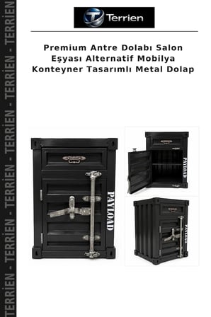 Premium Antre Dolabı Salon Eşyası Alternatif Mobilya Konteyner Tasarımlı Metal Dolap