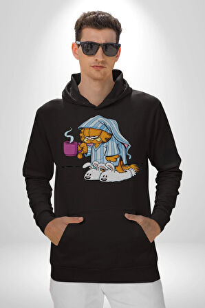 Espresso Patronum Kahve Temalı Tasarım Erkek Kadın Siyah Dijital Baskılı Kapüşonlu Sweatshirt Hoodie