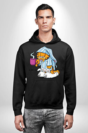 Espresso Patronum Kahve Temalı Tasarım Erkek Kadın Siyah Dijital Baskılı Kapüşonlu Sweatshirt Hoodie