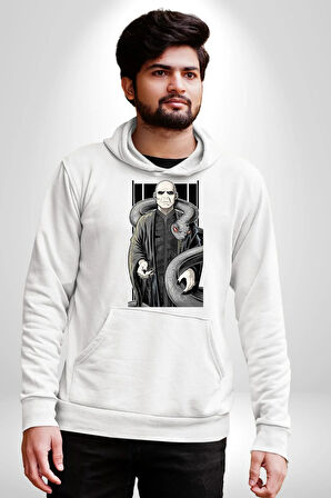 Dark Wizard Lord Harry Potter Karanıklar Lord Erkek Kadın Beyaz Dijital Baskılı Kapüşonlu Sweatshirt Hoodie