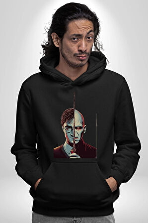 Karanlıklar Lordu Asa Harry Potter Benzerliği Erkek Kadın Siyah Dijital Baskılı Kapüşonlu Sweatshirt Hoodie