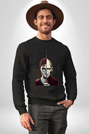 Karanlıklar Lordu Asa Harry Potter Benzerliği Erkek Kadın Unisex Dijital Baskılı Siyah Sweatshirt