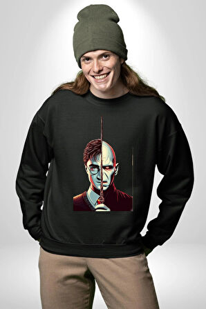 Karanlıklar Lordu Asa Harry Potter Benzerliği Erkek Kadın Unisex Dijital Baskılı Siyah Sweatshirt