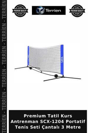 Premium Tatil Kurs Antrenman SCX-1204 Portatif Tenis Seti Çantalı 3 Metre