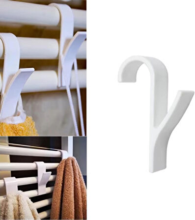 Microcase Kalorifer  Radyatör Peteğinden  Havlu Bornoz Kurutma Askılığı - BEYAZ AL4955 1 Adet