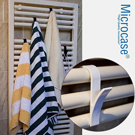 Microcase Kalorifer  Radyatör Peteğinden  Havlu Bornoz Kurutma Askılığı - BEYAZ AL4955 1 Adet