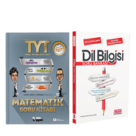 Metin Yayınları TYT Matematik ve AKM Dil Bilgisi Soru Bankası Seti 2 Kitap