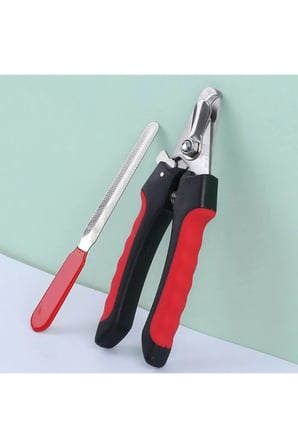 2 Adet Evcil Hayvan Tırnak Makası Seti – Paslanmaz Çelik, Kilitli Tasarım, Törpü Dahil, Pet Nail Clipper Trimmer