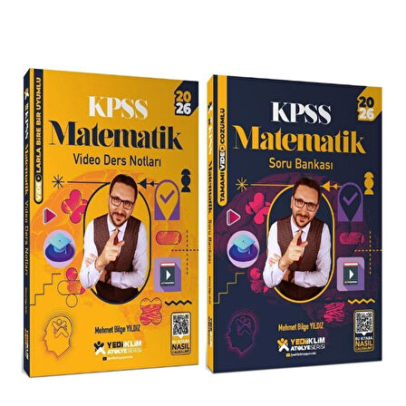 Yediiklim Yayınları 2026 KPSS Matematik Atölye Video Ders Notları ve Soru Bankası Seti 2 Kitap